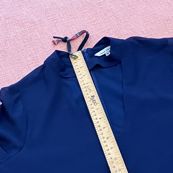 Naked Zebra  v-neck Navy Blue Mini Dress - Picture 11 of 16